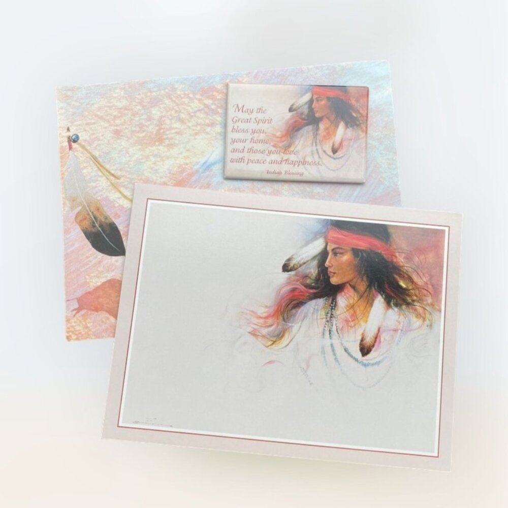 Navajo Daydream OZZ FRANCA Combo Greeting Card/Magnet NOS Leanin' Tree Native‎
